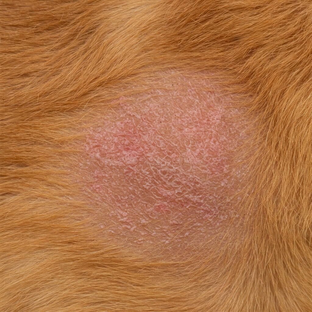 Skin irritation in dogs, allergy symptoms