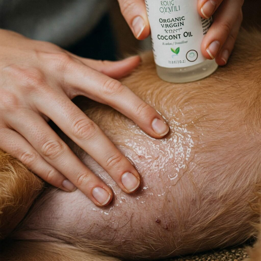 Applying Coconut Oil for Dog Itch
