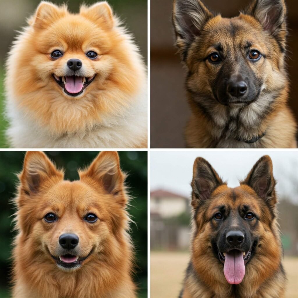 Cute Dog Breeds Collage